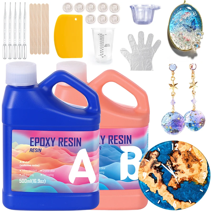 Resin Jewelry Kit - طقم راتنج إيبوكسي سهل الخلط، راتنج