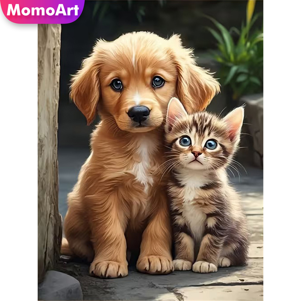 Resin Craft For Beginners - Momoart الماس التطريز الكلب الحيوان اللوحة