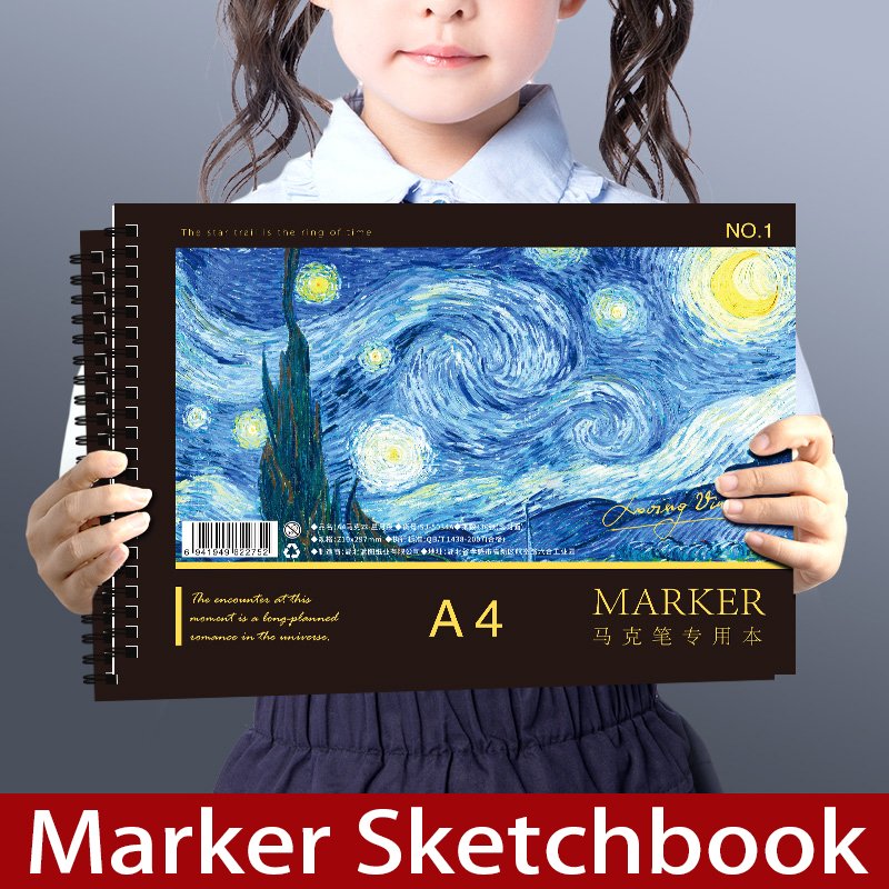 دفتر رسم حلزوني A4 مكون من 60  - مراجعة Copic Marker Sketch وسعره